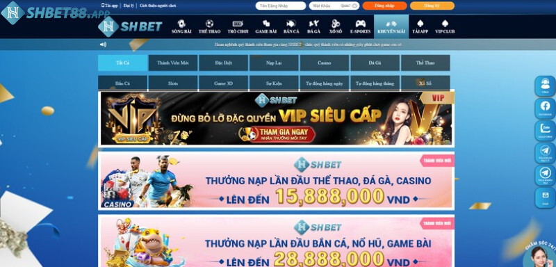 SHBET luôn hỗ trợ người chơi tận tình