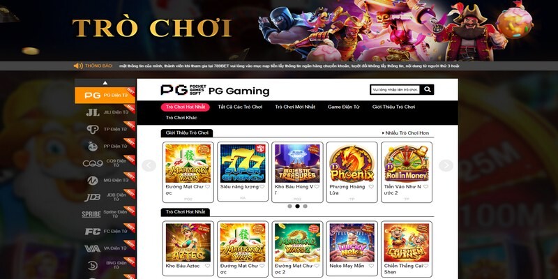 Website mang đến bạt ngàn game giải trí đặc sắc